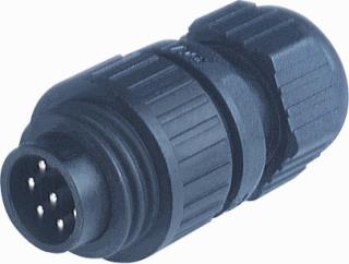 HIRSCHMANN ICOS STRAIGHT CABLE PLUG INTEGRATED STRAIN RELIEF (6+PE) 