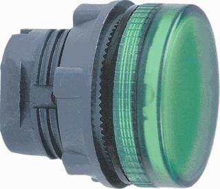 SCHNEIDER ELECTRIC HARMONY XB5 SIGNAALLAMP RONDE LENS GROEN 22.5MM FRONTRING UITVOERING LENS HOOG KUNSTSTOF IP66 FRONT ZWART