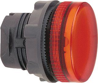 SCHNEIDER ELECTRIC HARMONY XB5 SIGNAALLAMP RONDE LENS ROOD 22.5MM FRONTRING UITVOERING LENS HOOG KUNSTSTOF IP66 FRONT ZWART