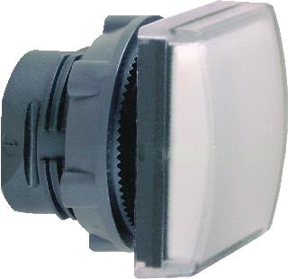 SCHNEIDER ELECTRIC HARMONY XB5 SIGNAALLAMP VIERKANTE LENS WIT 22.5MM FRONTRING UITVOERING LENS HOOG KUNSTSTOF FRONT ZWART