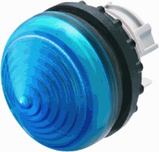 EATON RMQ-TITAN M22 FRONTELEMENT SIGNAALLAMP HOGE CONISCHE LENS KLEUR BLAUW FRONT ROND 22,5MM INBOUW IP67 IP69K