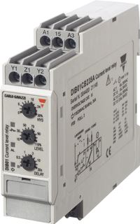 CARLO GAVAZZI STROOMBEWAKINGSRELAIS MEETBEREIK 10-500MA AC/DC VOEDINGSSPANNING 115/230VAC 1 RELAISUITGANG 8A 250VAC 5A 24VDC 