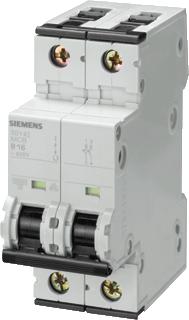 SIEMENS 5SY65 INSTALLATIEAUTOMAAT 1P+N 6KA/30KA C-KARAKTERISTIEK 4A 2 MODULEN 