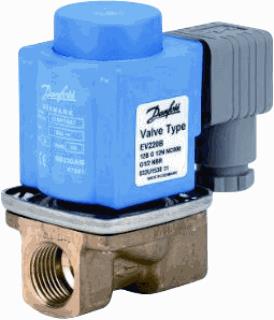 DANFOSS MAGNEETAFSLUITER MESSING SERVO WERKEND 230V AC 2-2 NC NBR DOORLAAT 32MM BINNENDRAAD G 1-1-4-