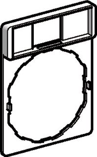 SCHNEIDER-ELECTRIC ETIKETHOUDER ZONDER TEKSTPLAATJE ZWART LAAG MODEL AFMETING: 30 X 40 MM AFMETING TEKSTPLAATJE 8 X 27 MM