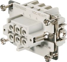 WEIDMULLER MODULAIRE CONNECTOR UITVOERING JACK (CHASSISDEEL) GESCHIKT VOOR MASSIEVE ADER GESCHIKT VOOR RONDE KABEL AANSLUITWIJZE KRIMP GESCHIKT VOOR SNOERDRAADGELEIDER GESCHIKT VOOR PLATTE KABEL