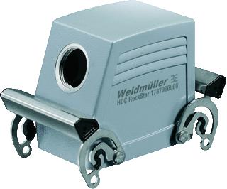 WEIDMULLER RECHTHOEKIGE (INDUSTRIE) CONNECTOR (BXHXL) 68X75X133MM UITVOERING BEHUIZING STEKKERBEHUIZING BEHUIZING ALUMINIUM POSITIE KABELTOEVOER ZIJ TYPE VERGRENDELING DWARSBEUGEL RECHTHOEKIG 1 LEIDINGINVOERINGEN GEBRUI