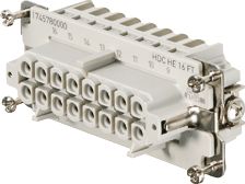 WEIDMULLER MODULAIRE CONNECTOR UITVOERING JACK (CHASSISDEEL) GESCHIKT VOOR MASSIEVE ADER GESCHIKT VOOR RONDE KABEL AANSLUITWIJZE KRIMP GESCHIKT VOOR SNOERDRAADGELEIDER GESCHIKT VOOR PLATTE KABEL