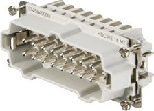 WEIDMULLER MODULAIRE CONNECTOR PLUG (STEKER) GESCHIKT VOOR MASSIEVE ADER GESCHIKT VOOR RONDE KABEL AANSLUITWIJZE KRIMP GESCHIKT VOOR SNOERDRAADGELEIDER GESCHIKT VOOR PLATTE KABEL