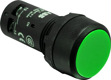 ABB PUSHBUTTON GREEN WITH 2NO 