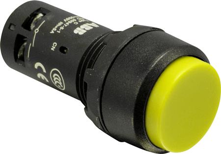 ABB EXTENDED PUSHBUTTON YELLOW 