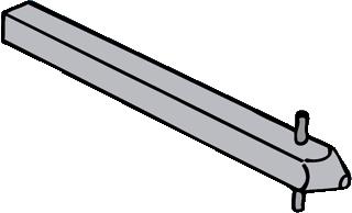 ABB VERLENGAS METAAL VOOR BEDIENINGSKOP DIAMETER 12 MM LENGTE 465 MM-