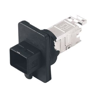 WEIDMULLER IE MODULAIRE CONNECTOR ZWART CATEGORIE 6A (IEC) UITVOERING JACK (CHASSISDEEL) CONNECTORTYPE OVERIG GESCHIKT VOOR MASSIEVE ADER AFGESCHERMD AWG-BEREIK 22 26 GESCHIKT VOOR RONDE KABEL AANSLUITWIJZE INSNIJ/IDC