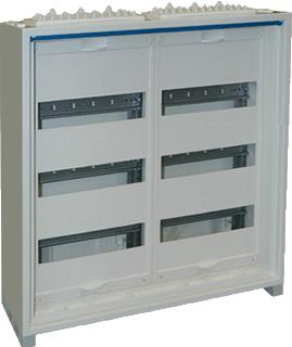 HAGER VELDVERDELER QS IP30 WANDOPBOUWVERDELER ZONDER DEUR 500X550X161 MM 72 MODULEN GEISOLEERD