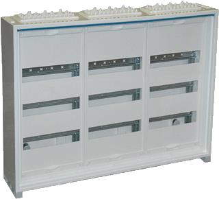 HAGER VELDVERDELER QS IP30 WANDOPBOUWVERDELER ZONDER DEUR 500X800X161 MM 108 MODULEN GEISOLEERD