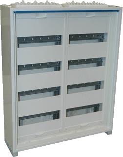 HAGER VELDVERDELER QS IP30 WANDOPBOUWVERDELER ZONDER DEUR 650X550X161 MM 96 MODULEN GEISOLEERD