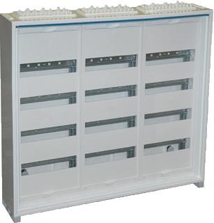 HAGER VELDVERDELER QS IP30 WANDOPBOUWVERDELER ZONDER DEUR 650X800X161 MM 144 MODULEN GEISOLEERD