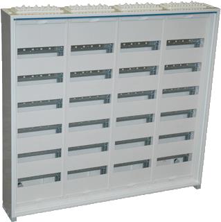 HAGER WANDOPBOUW VERDEELKAST QUICKSET IP30 GEISOLEERD 950X1050X161MM (HXBXD) ZONDER DEUR STAAL RAL 9010 WIT