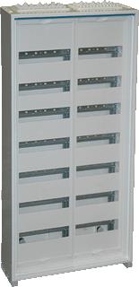 HAGER WANDOPBOUW VERDEELKAST QUICKSET IP30 GEISOLEERD 1100X550X161MM (HXBXD) ZONDER DEUR STAAL RAL 9010 WIT