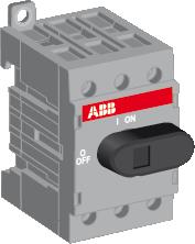 ABB LASTSCHAKELAAR 3P 16A FRONTMONTAGE 1-GATS FRONTBEDIENING EXCL-KNOP AANSLUITING 0-75-10 MM2-