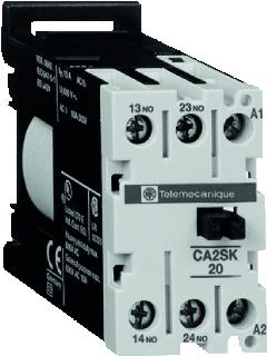 SCHNEIDER CA.SK-SERIE MINI-HULPRELAIS CONTACTEN 2M AC1-10A SPOELSPANNING 230VAC-50/60HZ SCHROEFKLEMAANSLUITING DIN-RAIL MON. 