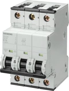 SIEMENS 5SY63 INSTALLATIEAUTOMAAT 3P 6KA/15KA B-KARAKTERISTIEK 13A 3 MODULEN 