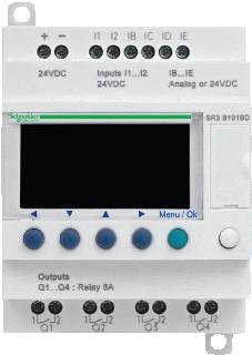 SCHNEIDER ELECTRIC ZELIO LOGIC MODULAIRE SMART RELAIS 10 I/O 24V AC MET KLOK / DISPLAY