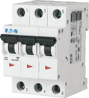 EATON FAZ INSTALLATIEAUTOMAAT 3P 15KA/15KA C-KARAKTERISTIEK 0.5A 3 MODULEN BREEDTE 52,5MM