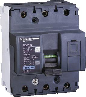 SCHNEIDER ELECTRIC NG125N INSTALLATIEAUTOMAAT 3P IN=10A C-KARAKTERISTIEK