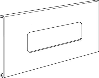 HAGER TEHALIT FB AFDEKPLAAT MET CENTRAALPLAAT BXL 110X375MM OPENING 76X218MM KUNSTSTOF STEENGRIJS RAL7030 