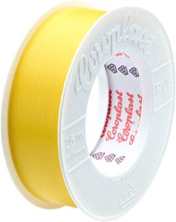 COROPLAST ROL TAPE 25X25MM GEEL