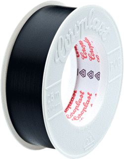 COROPLAST ROL TAPE 25X25MM ZWART