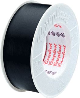 COROPLAST ROL TAPE 25X30MM ZWART