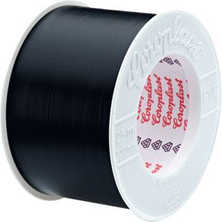 COROPLAST ROL TAPE 25X50MM ZWART