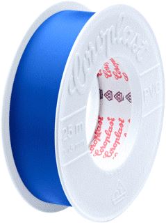 COROPLAST ROL TAPE 25X25MM BLAUW