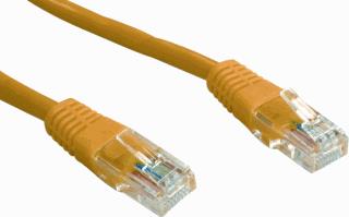 INTRONICS PATCHKABEL ACT MET 2X RJ45 MALE CONNECTOR 0,5 METER U/UTP KOPER PVC 100MHZ CYCLES 750 CAT5E 24AWG GEEL. 