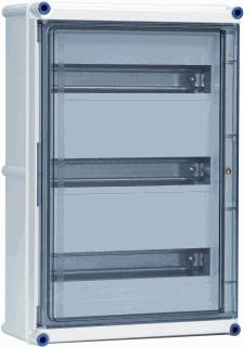 EATON GROEPENKAST MET SCHARNIER DEKSEL EN 3X DIN-RAIL LEEG 2X OPEN 540X360