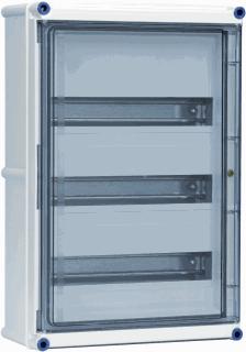 EATON GROEPENKAST MET SCHARNIER DEKSEL EN 3X DIN-RAIL LEEG 2X OPEN 540X360