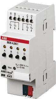 ABB BUSCH JAEGER BINAIRE INGANG 4-VOUDIG 230V DIN-RAIL KNX I-BUS 