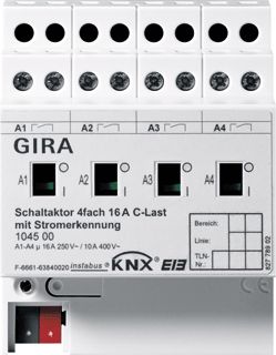 GIRA SCHAKELACTOR 4V16AC DRA KNX 
