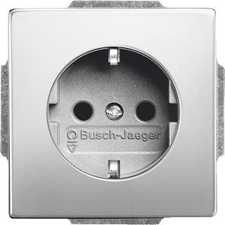 ABB BUSCH JAEGER PURE STAINLESS STEEL RVS INBOUW 1-VOUDIGE WCD MET RANDAARDE CENTRAALPLAAT STEEKKLEM 