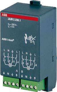 ABB BUSCH JAEGER KNX JALOEZIE AKTORMODULE 2-VOUDIG 2 X 230V AC MODULE VOOR HET INSTEKEN IN HET RUIMTECONTROLLER-BASISAPPARAAT 