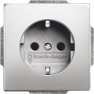 ABB BUSCH JAEGER PURE STAINLESS STEEL RVS INBOUW 1-VOUDIGE WCD MET RANDAARDE CENTRAALPLAAT STEEKKLEM 