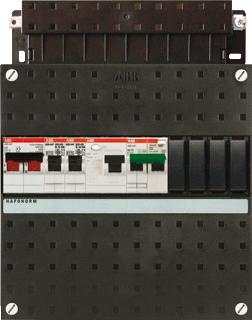 ABB HAFONORM INSTALLATIEKAST 1-FASE 3 GROEPEN 1 ALS HS 40A 2P 12MOD KUNSTSTOF HXBXD 220X220X90MM INBOUWD. 0-45MM IP20