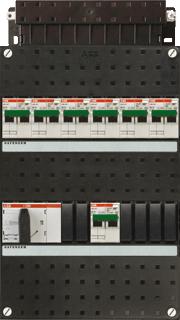 ABB HAFONORM INSTALLATIEKAST 3-FASEN 7 GROEPEN HS 40A 4P 24MOD KUNSTSTOF HXBXD 330X220X90MM INBOUWD. 0-45MM IP20