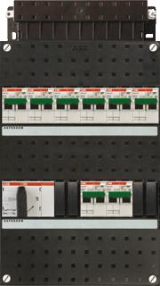 ABB HAFONORM INSTALLATIEKAST 3-FASEN 8 GROEPEN HS 40A 4P 24MOD KUNSTSTOF HXBXD 330X220X90MM INBOUWD. 0-45MM IP20