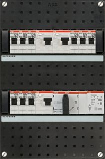 ABB HAFONORM INSTALLATIEKAST 3-FASEN 9 GROEPEN 3 ALS HS 40A 4P 24MOD MET BELTRANSFORMATOR KUNSTSTOF HXBXD 390X220X90MM IP20