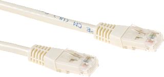 INTRONICS PATCHKABEL ACT MET 2X RJ45 MALE CONNECTOR U/UTP CAT6 24AWG 30 METER MATING CYCLES 750 250MHZ PVC KLEUR IVOOR. 