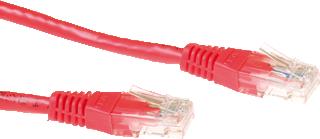 INTRONICS PATCHKABEL ACT MET 2X RJ45 MALE CONNECTOR 3 METER U/UTP PVC 250MHZ CAT6 24AWG ROOD. 