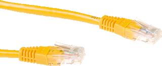 INTRONICS PATCHKABEL ACT MET 2X RJ45 MALE CONNECTOR 3 METER U/UTP PVC 250MHZ CYCLES 750 CAT6 24AWG GEEL. 